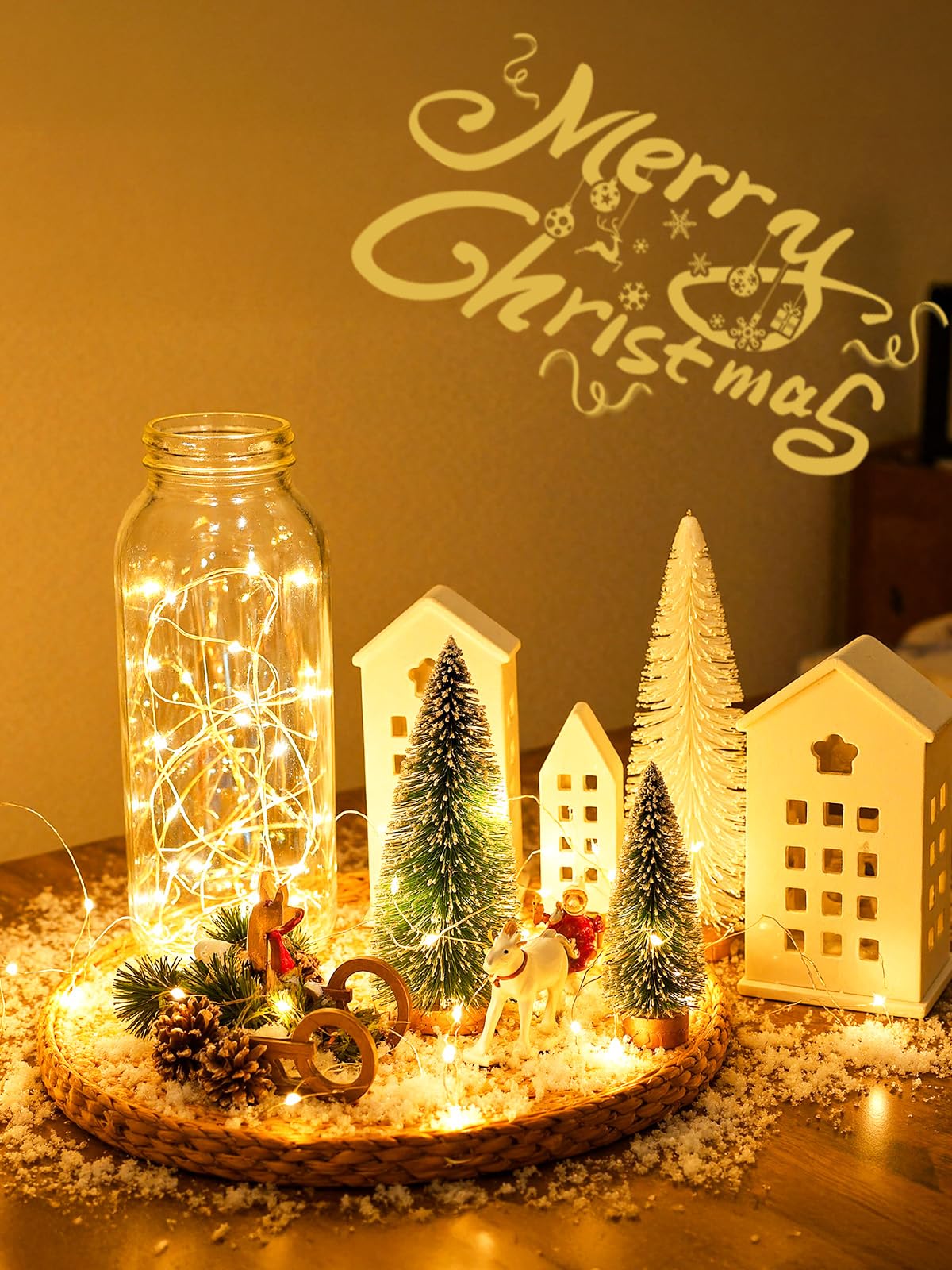 Paquete de 5 luces de hadas de 7 pies, 20 luces LED que funcionan con pilas con temporizador, 8 modos de ciclo, luces de luciérnaga impermeables en alambre plateado para decoración del hogar, fiesta,
