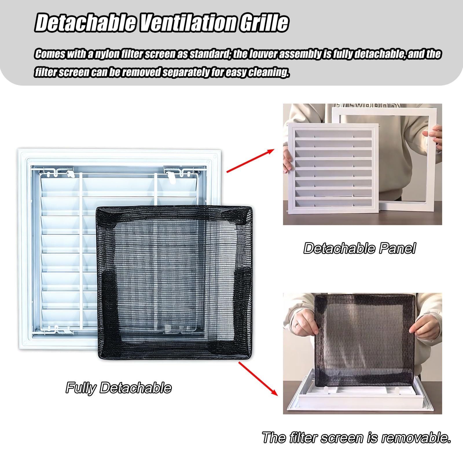 Rejilla con Filtro para Retorno De Aire HVAC Personalizable | InstalacióN En Techo O Pared Lateral, Con Filtro ExtraíBle Y FáCil Mantenimiento(10x16"/25.4x40.6cm)