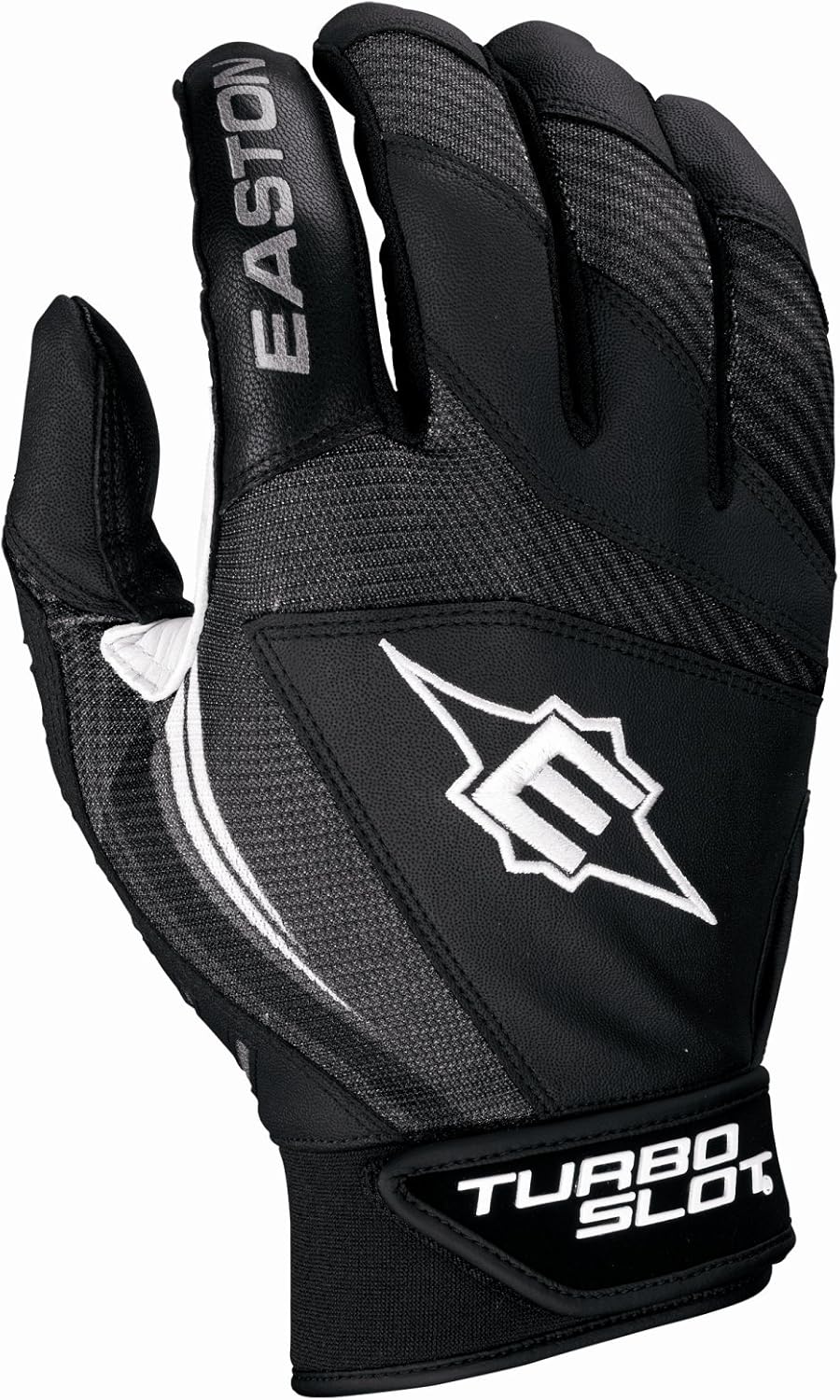 Easton Turboslot II Youth Batting Gloves, Grey/Black
