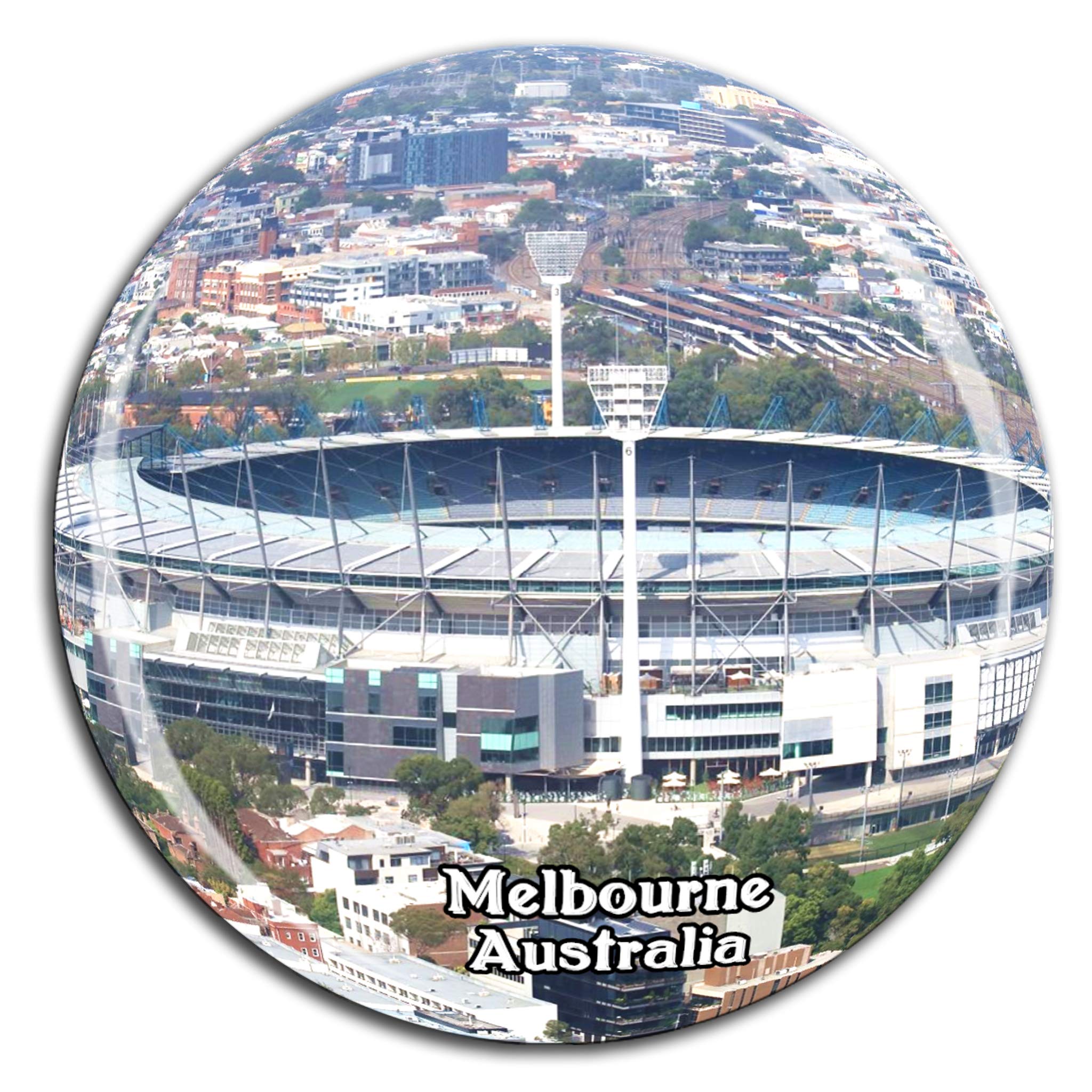 Weekino Melbourne Cricket Ground Australia Fridge Magnet 3D Crystal Glass Tourist City Travel Souvenir Collection Gift Strong Refrigerator Sticker