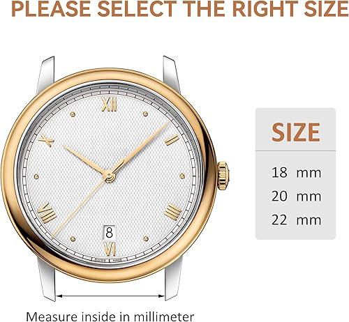 Vista 3 de EACHE Correas de reloj de cuero de primera calidad de liberación rápida para hombres y mujeres, correas de reloj de cuero esmerilado de grano