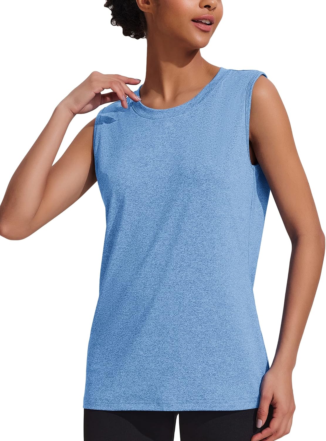 COOrun Women's Sleeveless Athletic Shirts Lightweight Sports Shirt Quick Dry Yoga Tank Tops Muscle Tank