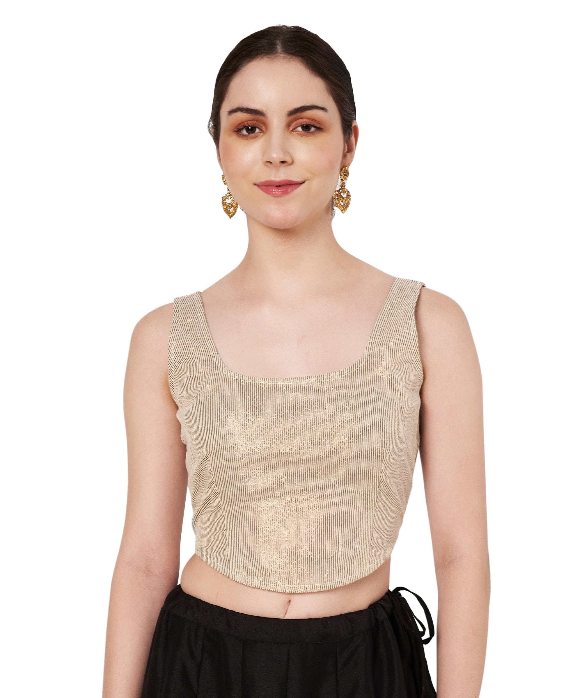 Women's Shimmer Stripe Crop Top for Festive Wedding Party-image-26