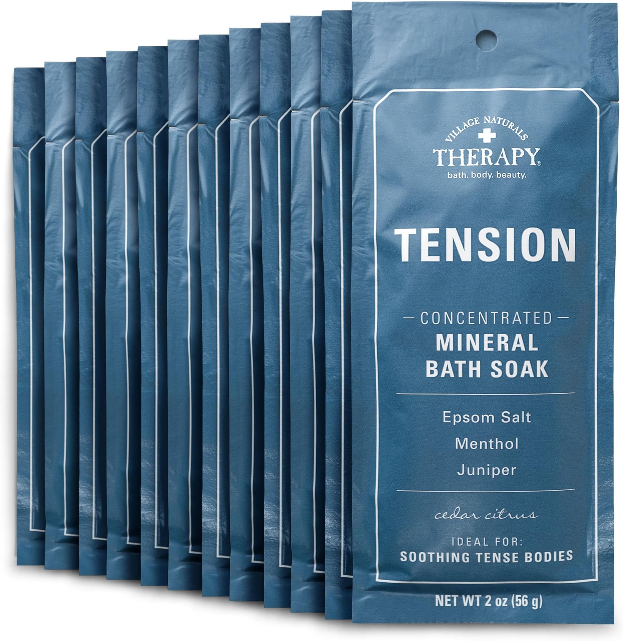 Village Naturals Therapy Muscle Concentrated Mineral Bath Soak, Eucalyptus Mint