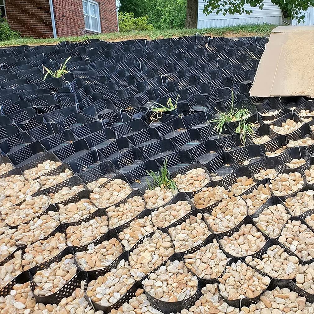 Buy 2" Geo Grid Polyethylene, Driveway Ground Grid Pea Gravel Stabilizer Grid Geogrid