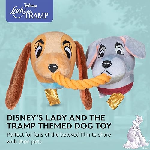 Miniatura 2 de Disney for Pets Lady and The Tramp - Juguete para mascotas de cuerda de 14 pulgadas  Juguetes para perros de Disney  Juguete de cuerda para perros