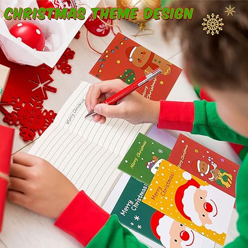 Miniatura 2 de Zonon Mini cuaderno de Navidad, mini bloc de notas de Navidad, cuaderno de bolsillo con temática de Navidad, muñeco de nieve, Papá Noel, cuaderno
