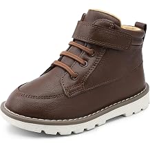 HOMEHOT Boys Fashion Boots High Top Sneakers Faux Leather toddller/littile kids