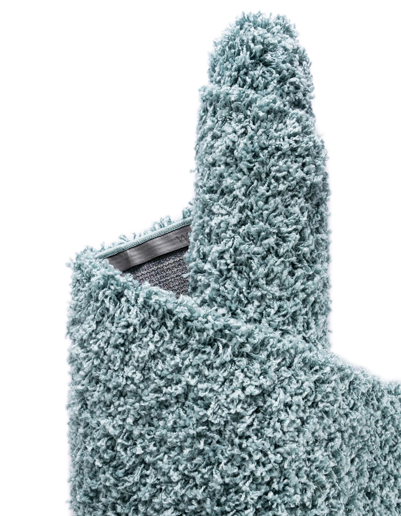 Unique Loom Solid Shag Collection Tapis décoratif (1,2 x 1,8 m, Bleu Ardoise Clair)