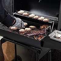 Vista 7 de Royal Gourmet CC1830 Parrilla de Carbón de Barril de 30 Pulgadas con Rejilla de Calentamiento, Parrilla de BBQ al Aire Libre con 627 Pulgadas