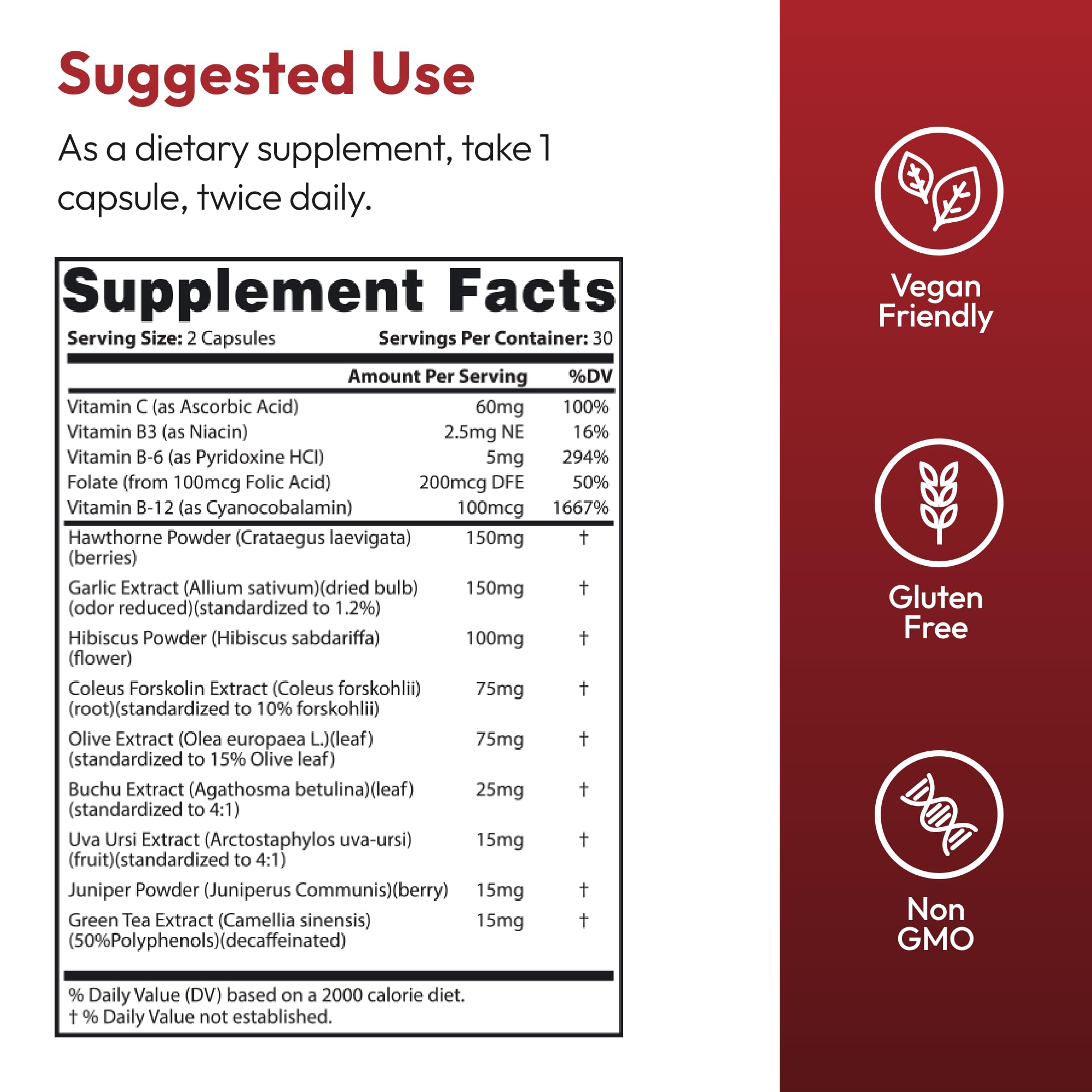 Justified Laboratories Blood Balance - 60 Capsules - Advanced Circulatory Support Formula with a Blend of Herbs & Vitamins - 30 Servings — Amazon image 2