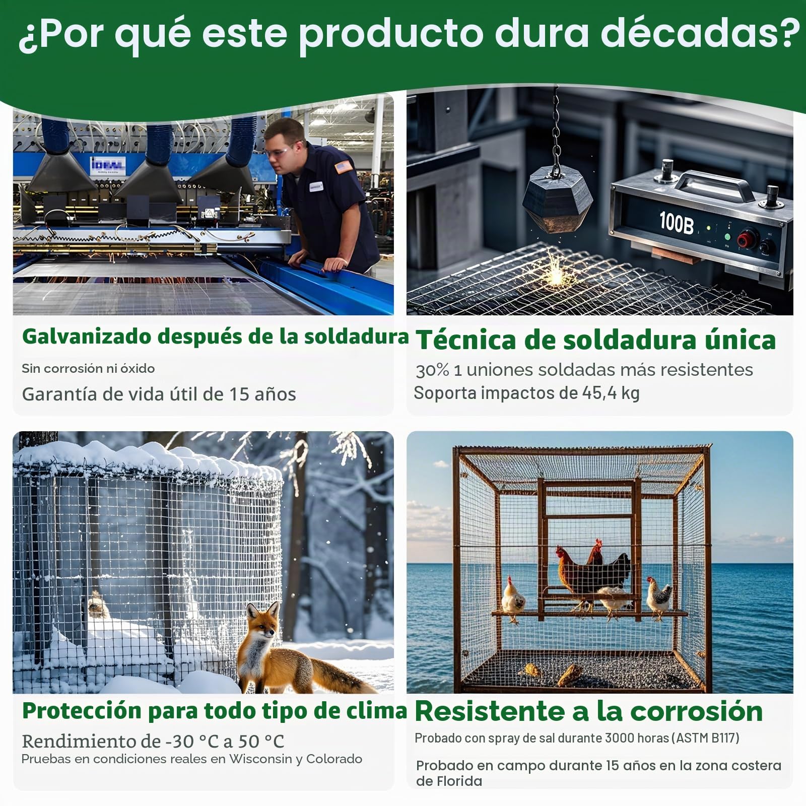 Malla Electrosoldada Galvanizada, Rollo 0.4M x 5M, Luz de Malla 6x6mm, Alambre de 0.6mm de Grosor - para Cerramientos, Gallineros, Jardín y Refuerzo - Amagabeli