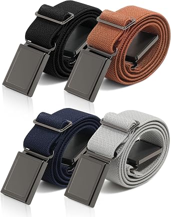 Kajeer Boys Magnetic Kids Belt Adjustable Elastic Toddler Girl Belts 4 Pcs