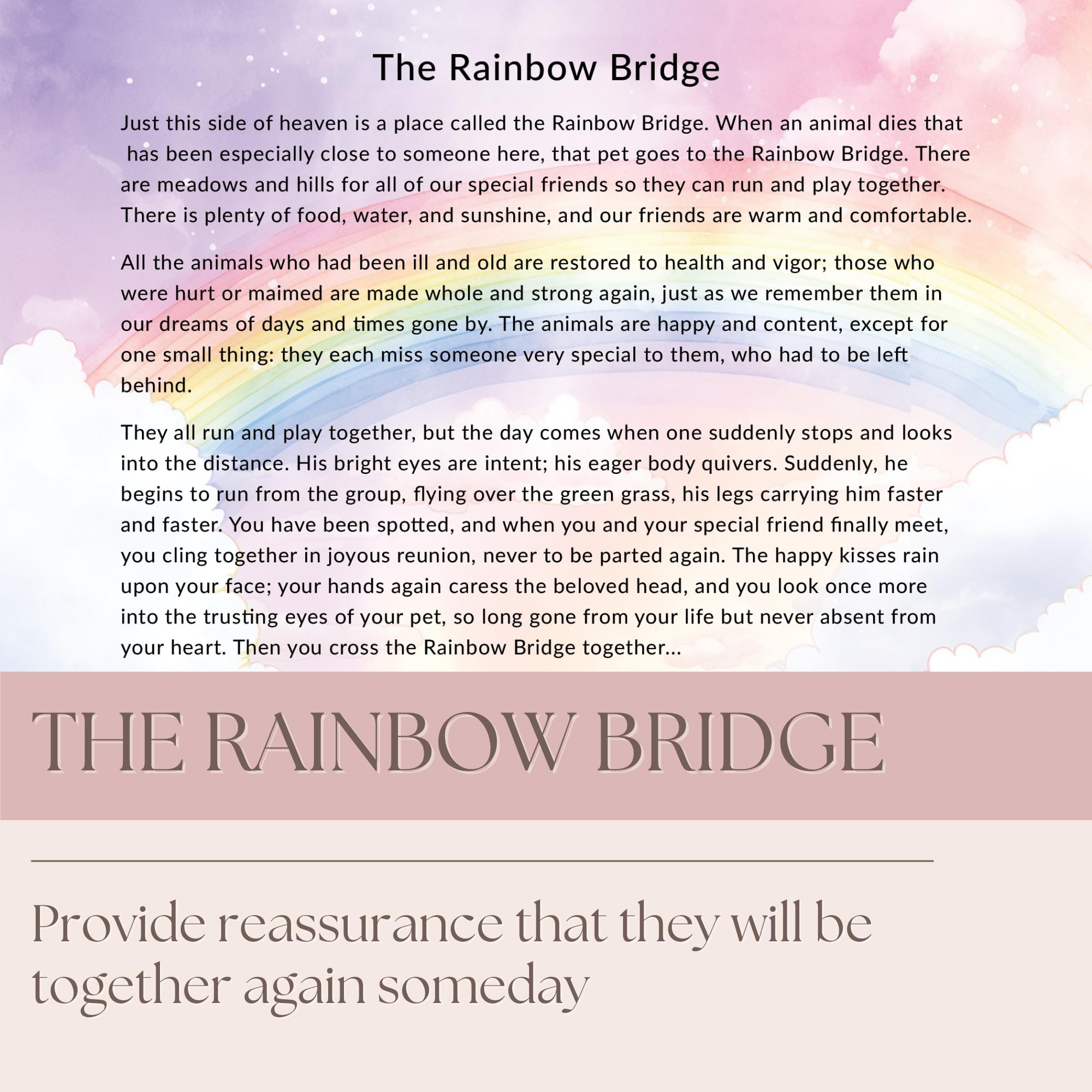 amazon-com-purerejuva-loss-of-dog-sympathy-card-watercolor-rainbow-bridge-card-pet-sympathy-card-for-loss-of-pet-dog-featuring-heartfelt-rainbow-bridge-poem-7x5-pet-loss-card-office-products for Free Printable Rainbow Bridge Dog Poem Amazon.com : PureRejuva Loss of Dog Sympathy Card - Watercolor Rainbow Bridge Card - Pet Sympathy Card for Loss of Pet Dog - Featuring Heartfelt Rainbow Bridge Poem - 7x5 - Pet Loss Card : Office Products for Free Printable Rainbow Bridge Dog Poem