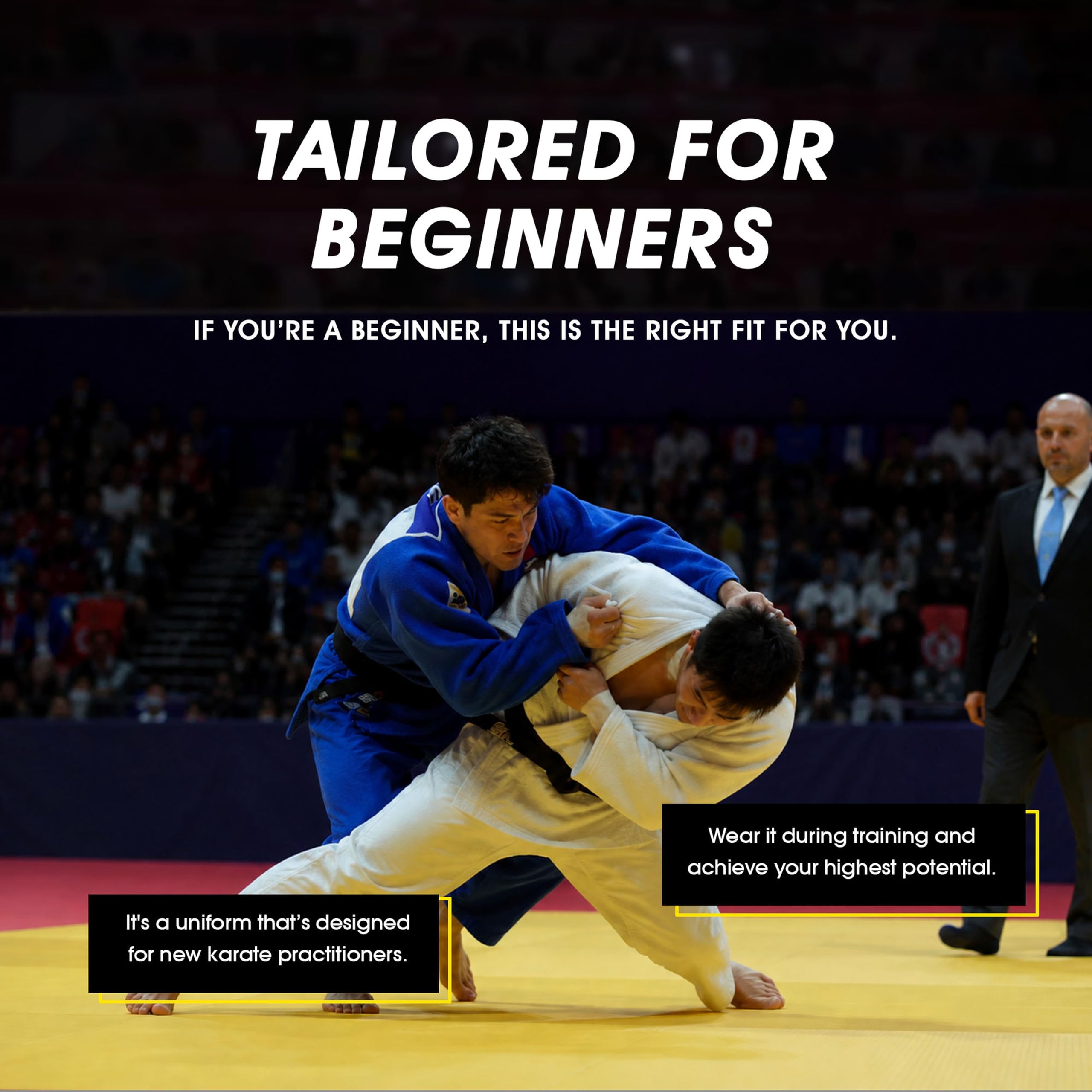 adidas Judo-Gi für Männer, Frauen und Kinder, perfekt für Training und Sparring, leichte Kampfsport-Uniform, weißer Gürtel inklusive, 250 g (Größen 110–160 cm)