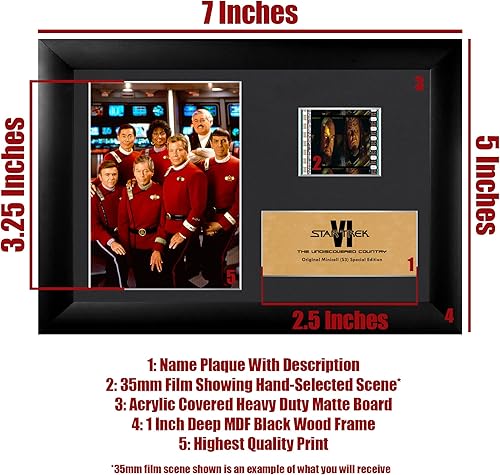 Miniatura 5 de FILMCELLS Star Trek - The Undiscovered Country MiniCell - Presentación de escritorio serie 3 de 7 x 5 pulgadas, con clip de película de 1.378 in con