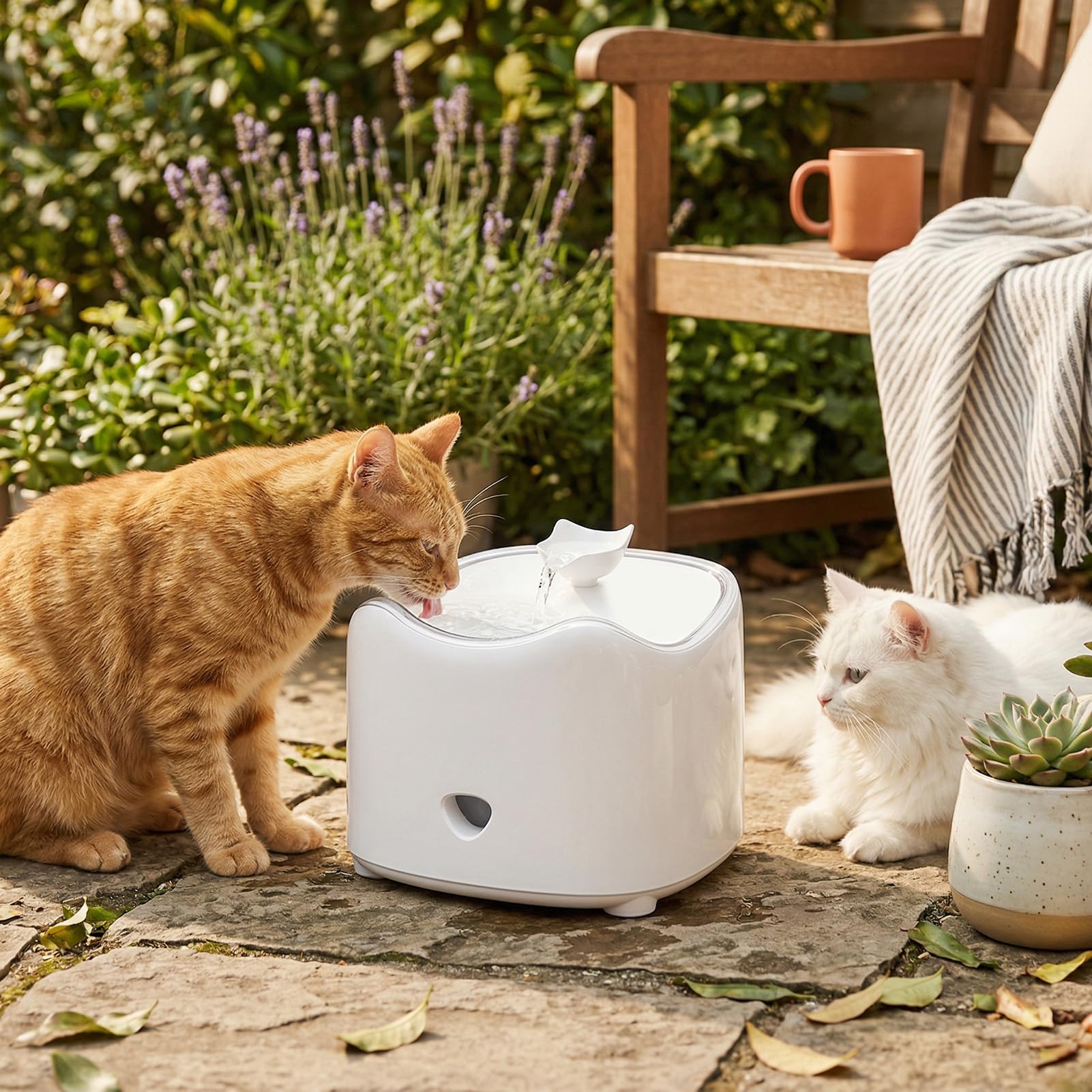 Fontana Solare per Animali Domestici, Abbeveratoio Automatico con Pannello in Silicio Monocristallino, for Giardino e Uso Esterno