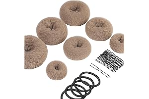 Donut Hair Bun Maker: 7 Pieces, Tan