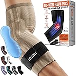 DR. BRACE Elite Elbow Brace Support, Breathable Elbow Compression Sleeve with Gel Pad for Golfer\'s, Tennis Elbow & Tendonitis Treatment & Pain Relief 2024 (Nude (Beige), XX-Large)
