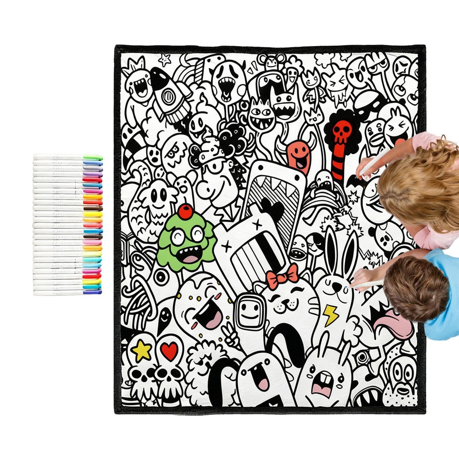 Couverture à colorier DIY le cadeau d'anniversaire idéal pour enfant