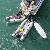 Vista 3 de 340LX - Bote inflable para 5 personas, diseño de arco abierto ultraportátil, 11.2 ft, color gris