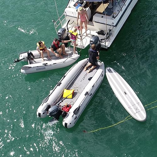 Miniatura 3 de 300LX - Bote inflable para 4 personas, diseño de arco abierto ultraportátil, 9.8 ft, gris