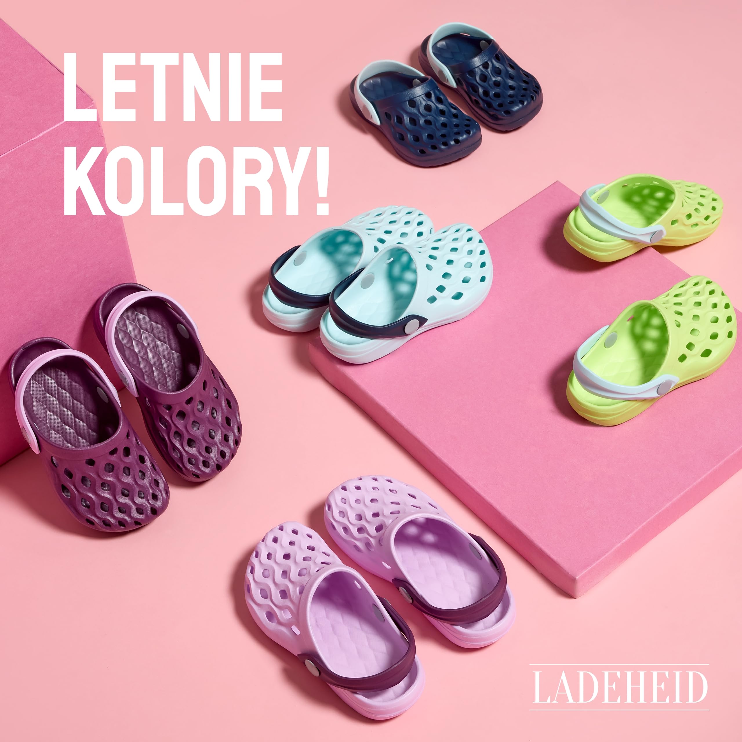 Ladeheid Dzieci Lekkie Chodaki Ogrodowe z Tworzywa EVA Buty Ogrodowe LA-CA-14