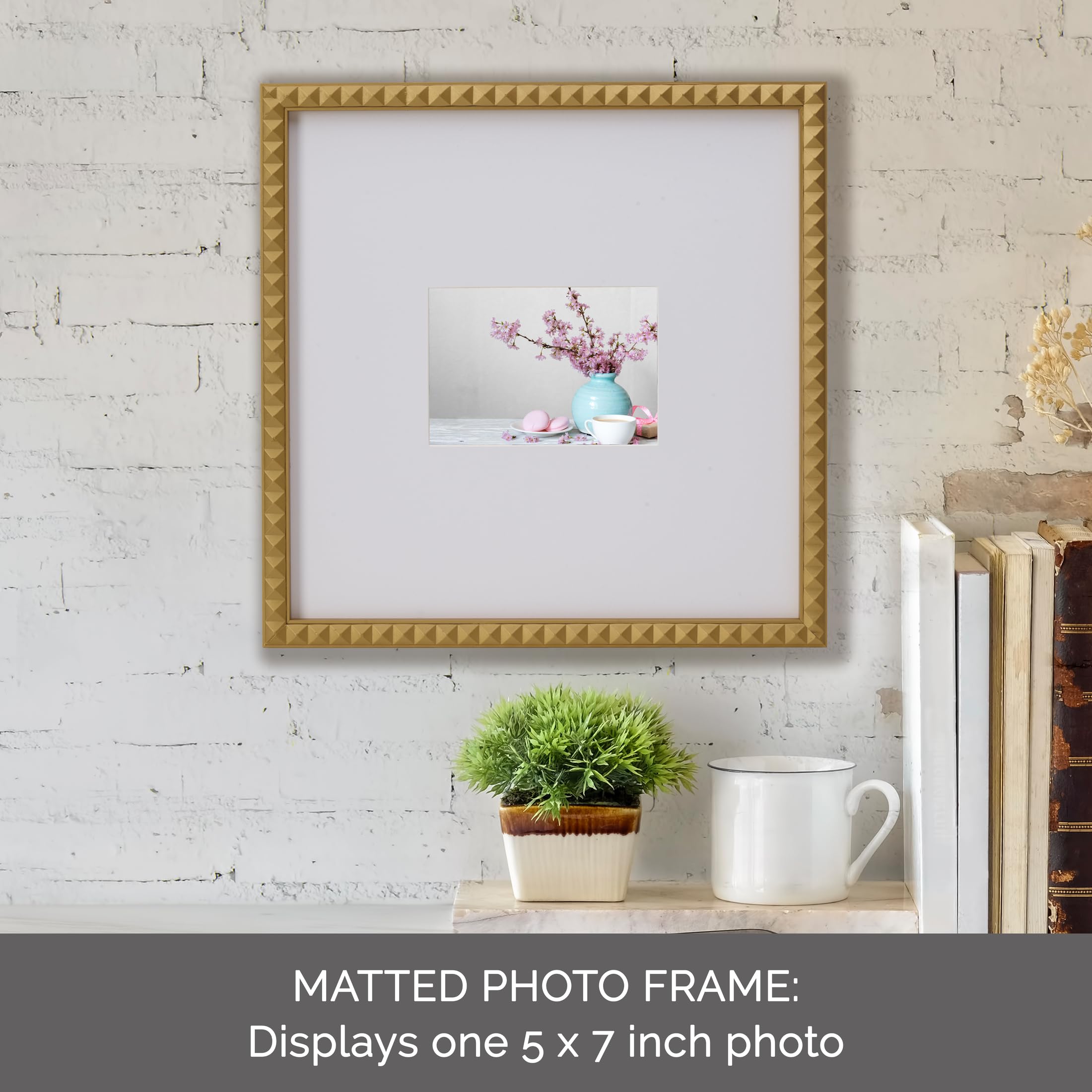 Amazon.com - Mikasa Gold Pyramid Wood Gallery Frame, Matted to