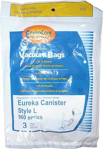 Miniatura 2 de EnviroCare Bolsas de vacío de microfiltración de repuesto hechas para adaptarse a Eureka Style L 930, 965 Series 9 Pack