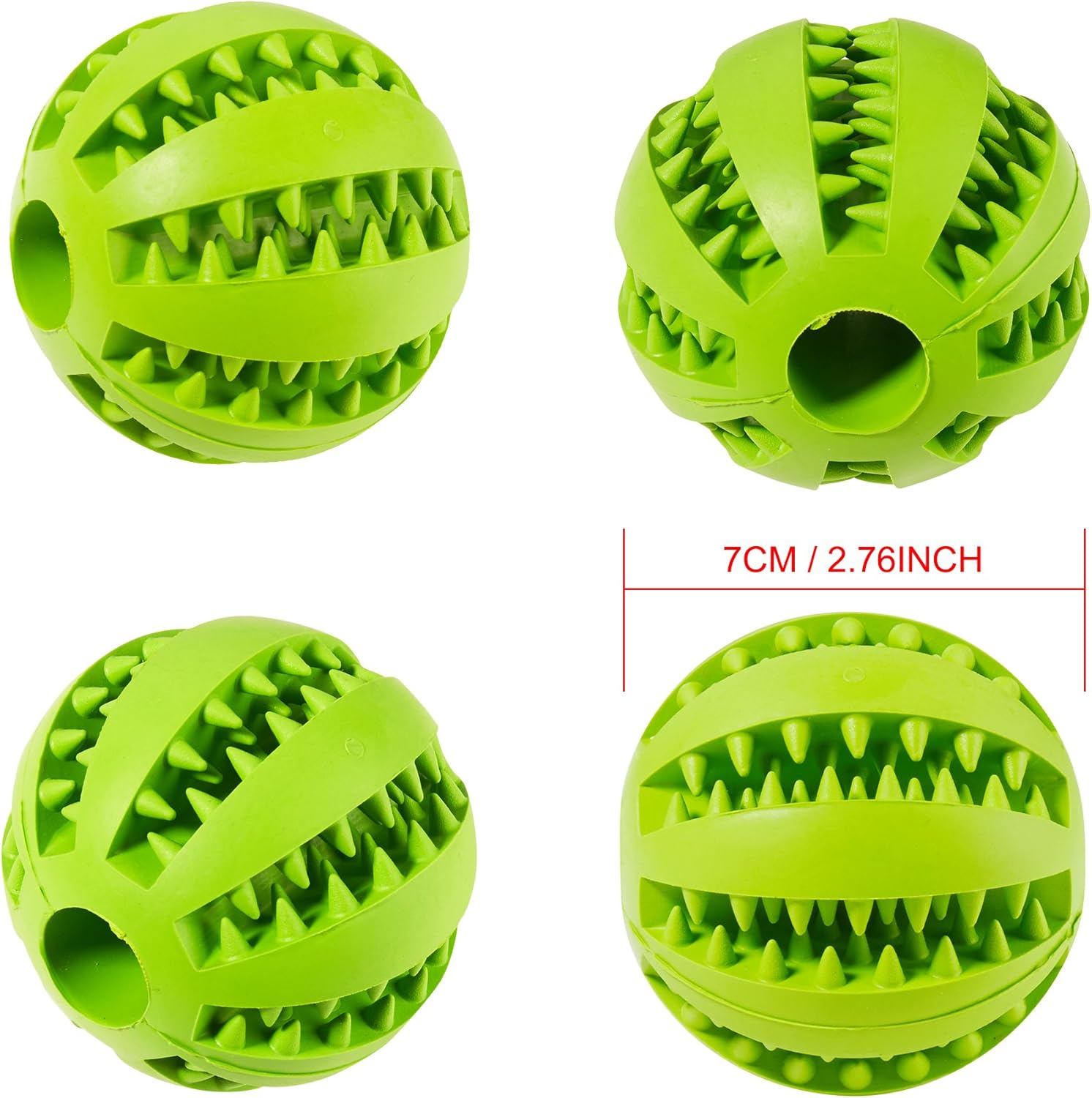 AMATHINGS Hondenspeelgoedset, set van 2 stuks, snackbal en snackrugby – voederspeelgoed hond voor intelligent spelen – snackbal hond van 100% natuurlijk rubber – traktatiespeelgoed voor honden
