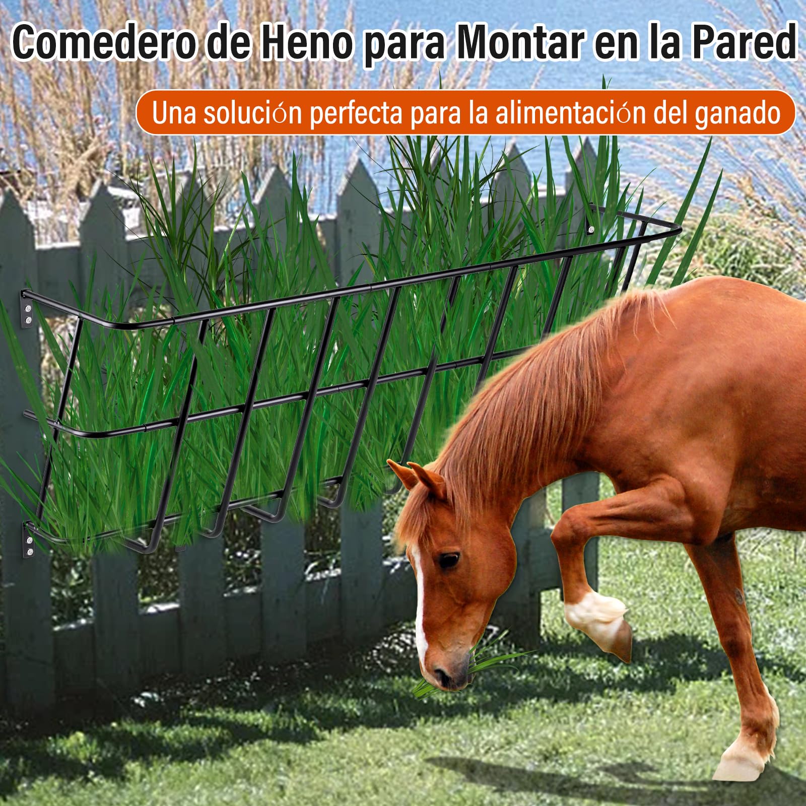 Comedero para Ovejas, Comedero para Cabras EE Gran TamañO Montado en la Pared, Comederos Colgante para Ovejas, Caballos, FáCil EE Instalar en la Granja