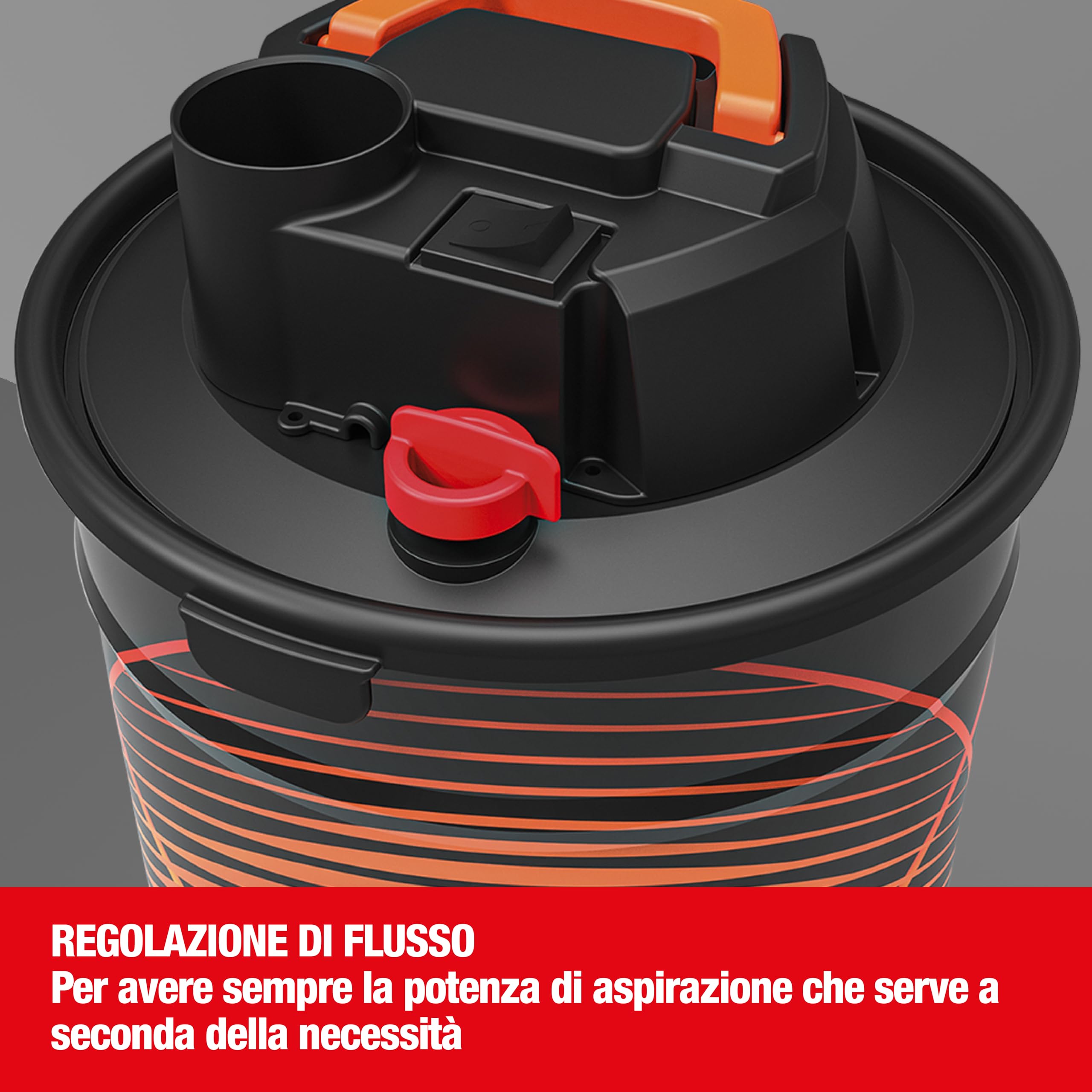 Lavor Aspiracenere ASHLEY 416 con funzione soffiante, regolazione di flusso, carrello, filtro HEPA lavabile e prefiltro polveri fini