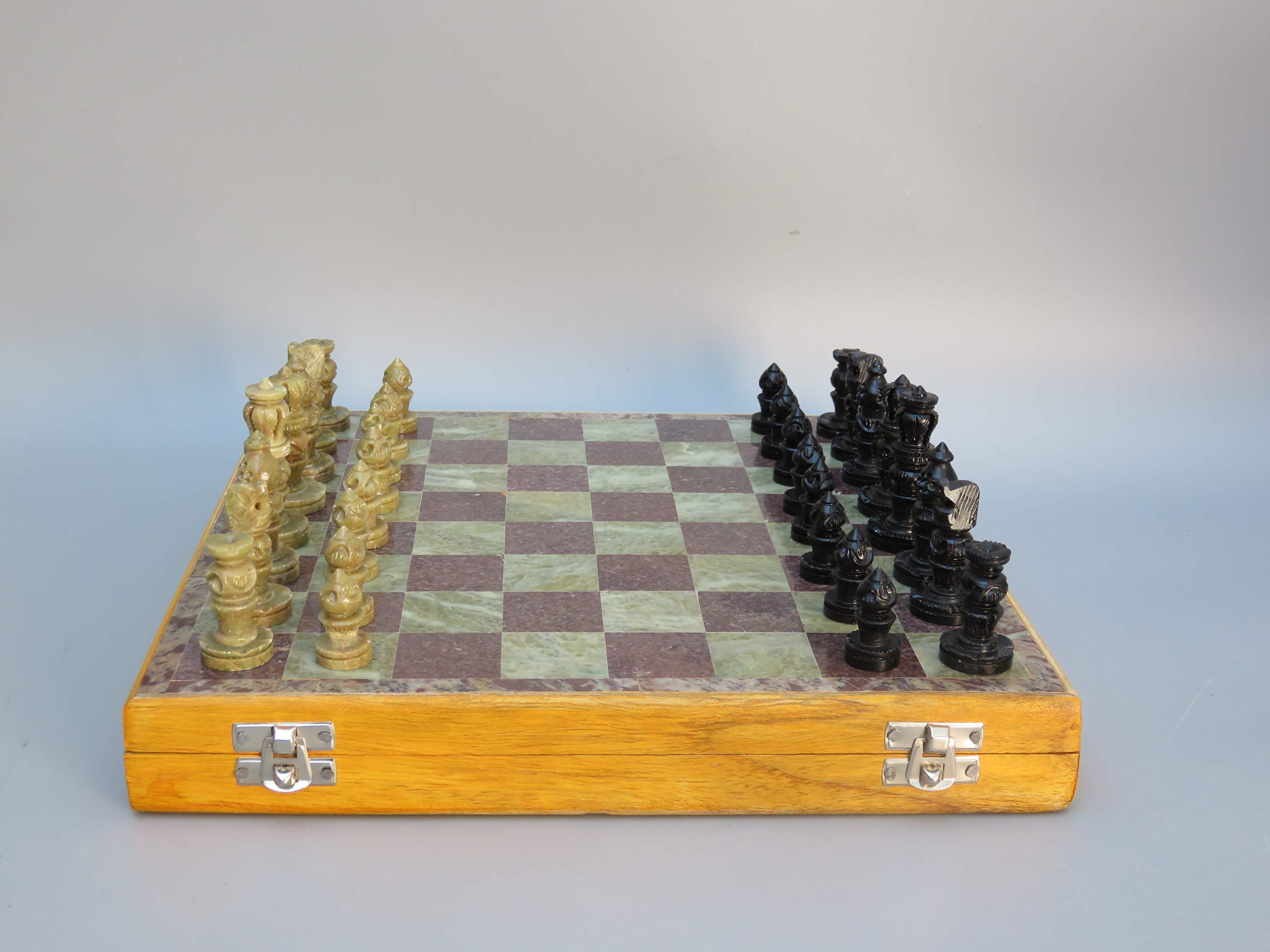 Juego de Mesa y ajedrez de Piedra de mármol para niños de 7 años en adelante I para niños y Adultos I Tabla de ajedrez I Juegos de Tabla de Estrategia I