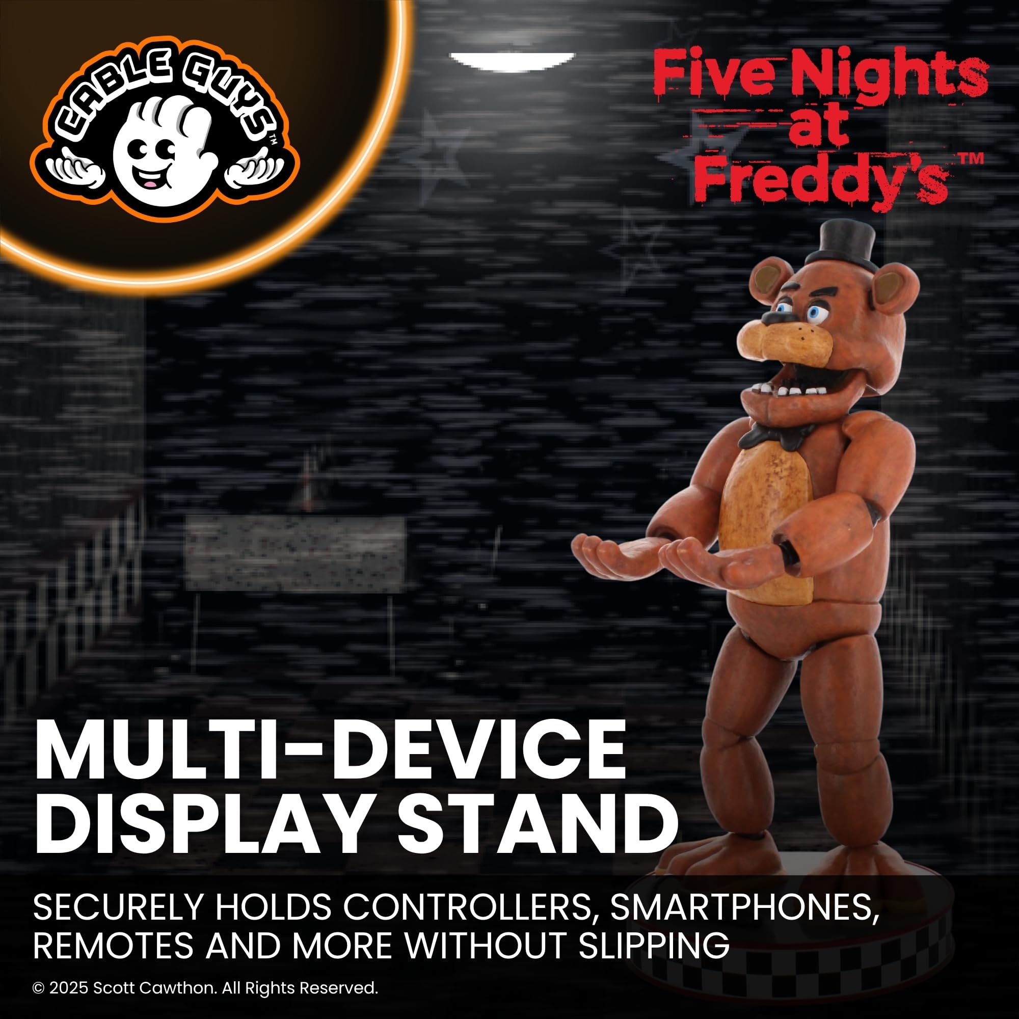 Cableguys Five Nights at Freddy's Freddy Controller Halter & Handy Ständer - Gaming Zubehör für Schreibtisch-Setup, Ständer Kompatibel mit Xbox-, PlayStation- & den meisten Standard-Controllern