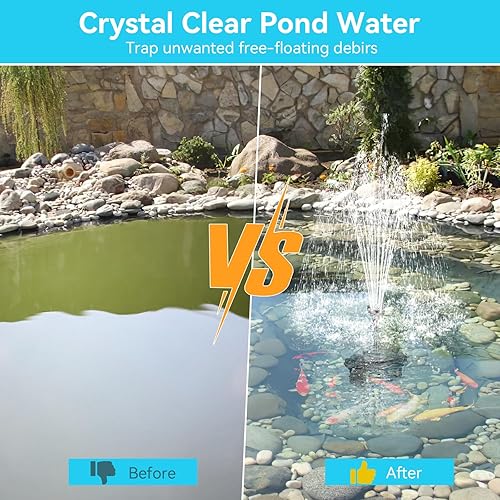 Miniatura 6 de Antfraer Filtro de estanque con kits de bomba, filtros de estanque para estanques al aire libre bomba de estanque integrada de 660 GPH, caja de