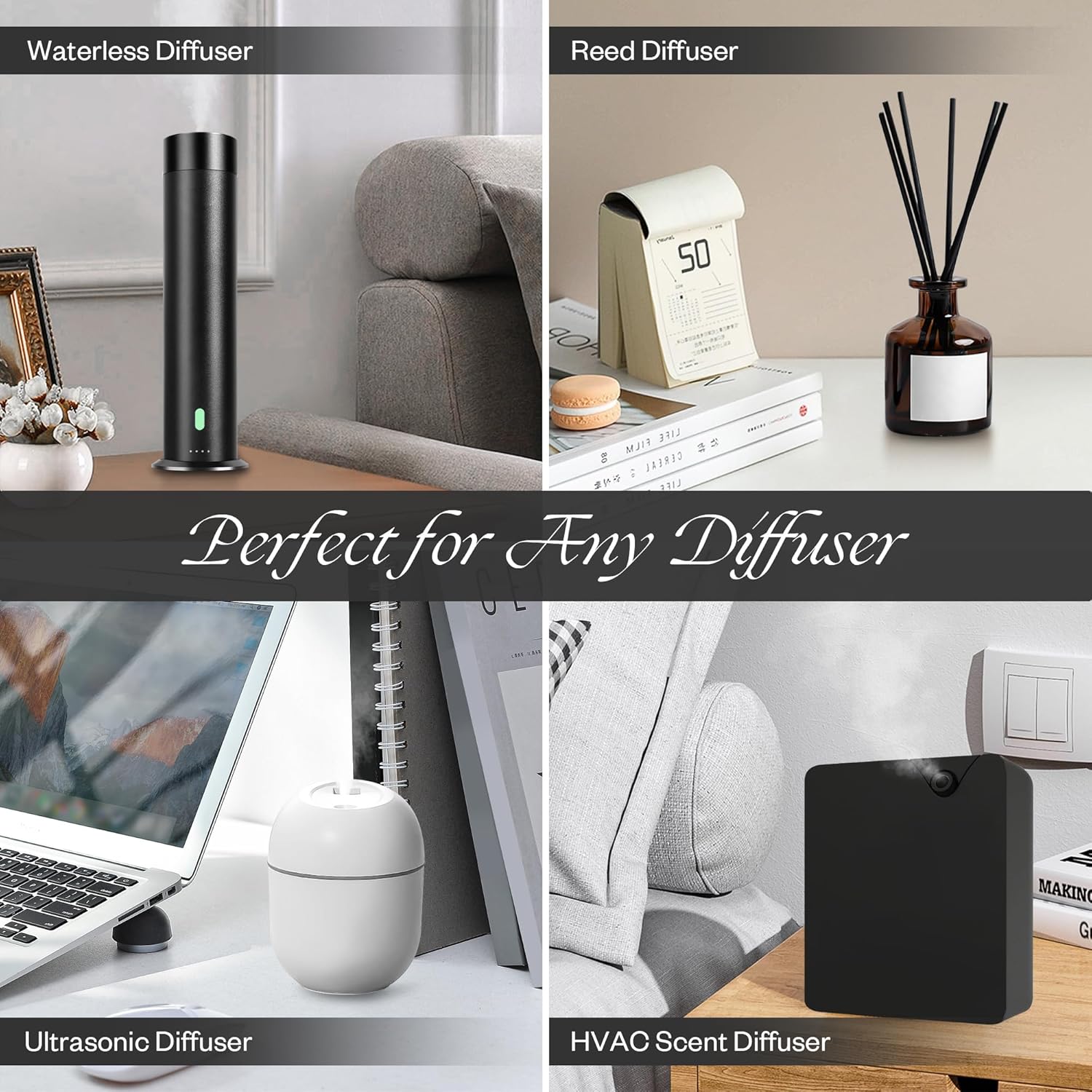 My Way Diffuser Oil - Hotel Diffuser Oil Inspired by Luxury 5-Star Hotel - Woody Notes - Comforting Cedar, Cypress, Lemon - Fragrance Oil Fits Any Diffuser, 120mL