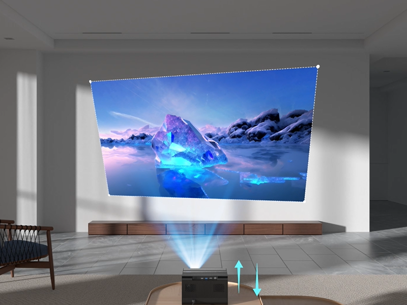 Auto Focus/Keystone] Vidéoprojecteur, VISULAPEX U1 20000 LM 1080P Full HD Rétroprojecteur, 4K