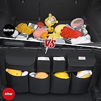 Vista 4 de SURDOCA Car Trunk Organizer, LARGE CAPACITY Car Organizers and Storage with 8 Pockets, Upgraded Trunk Storage for Car, SUV, Truck, MPV