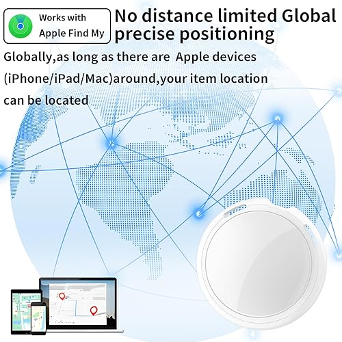 Miniatura 3 de Paquete de 2 rastreadores GPS sin suscripción para vehículos, funciona con Find My (solo iOS), funda magnética en tiempo real, mini rastreador de