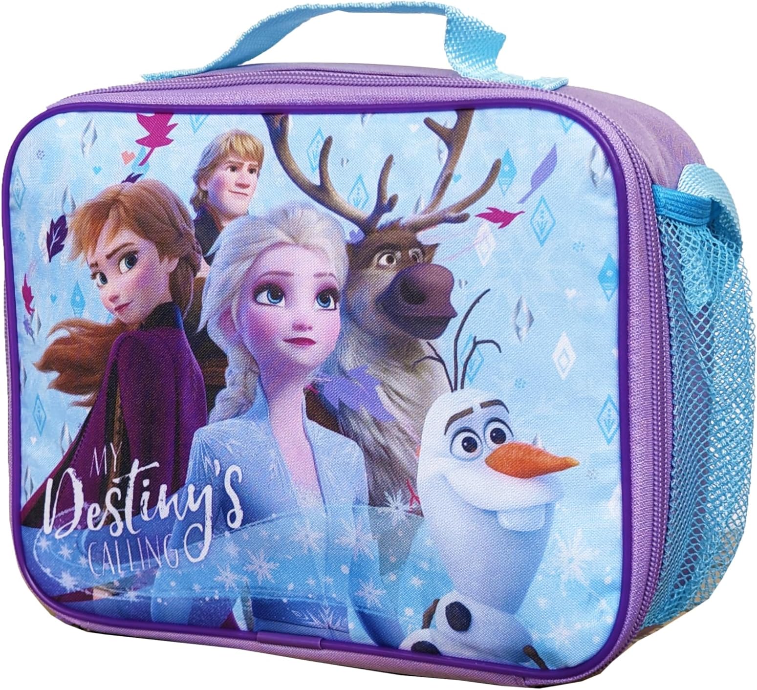 Luggage & Bag Frozen Character Lunch for Kids - Insulated with Adjustable Strap - Lightweight and Perfect for School, Nursery, and Travel