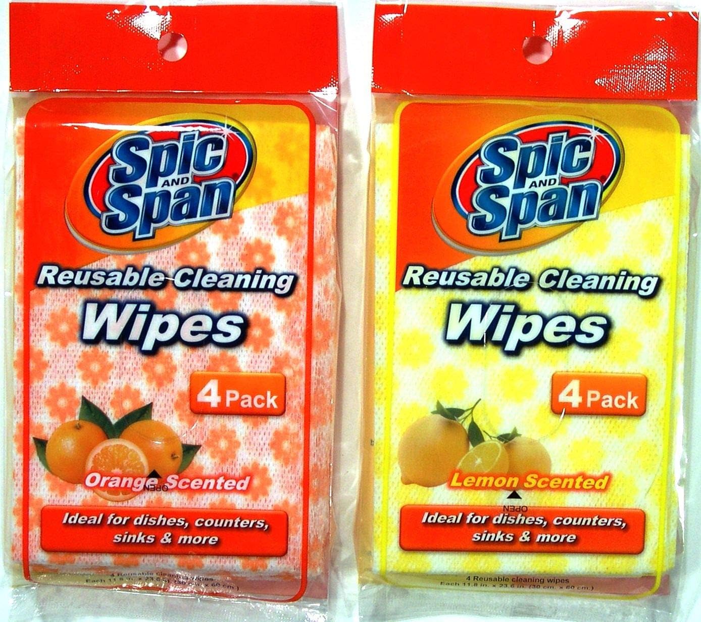 Spic n Span 4 Pack Cleaning Wipes, Full Case 72 Units, Bulk