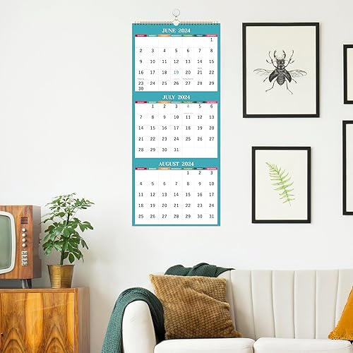 Miniatura 2 de Calendario de pared 2024, calendario de 3 meses 2024, diciembre de 2023 a enero de 2025, 11.25 x 26 pulgadas, calendario de pared de 3 meses 2024,