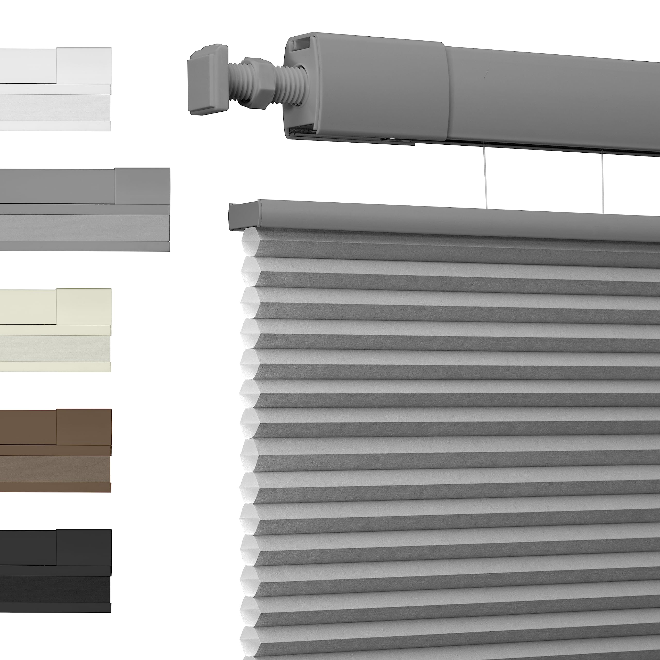 Amazon.com: HOTSOON No Drill No Tools Light Filtering Cellular Shades ...
