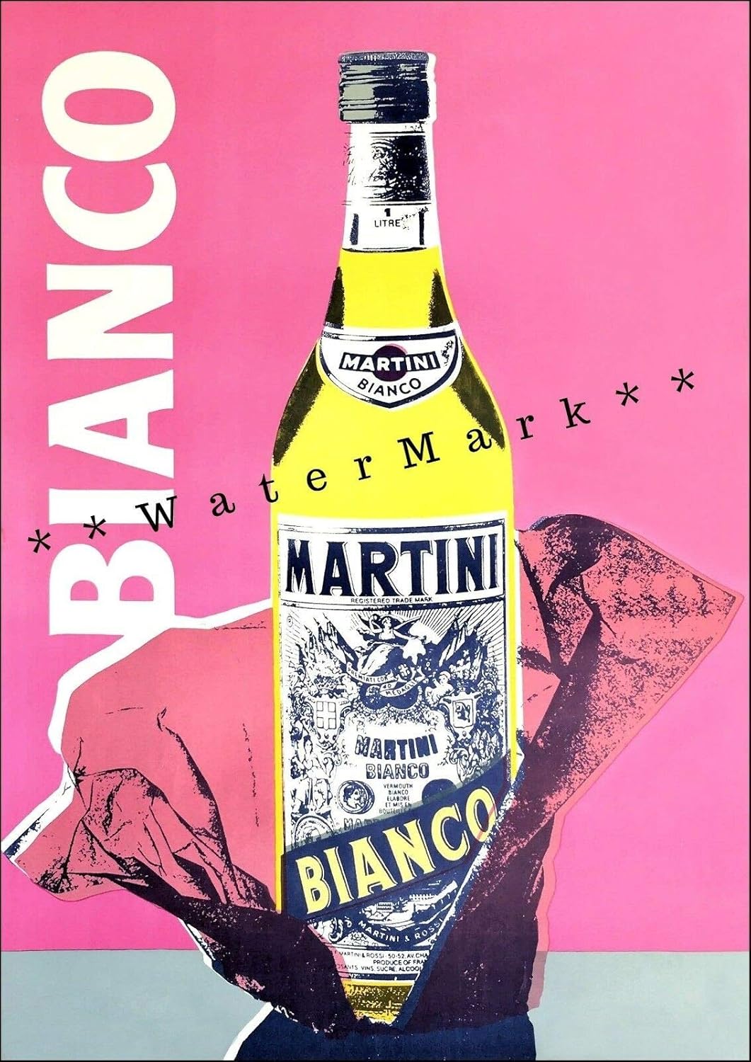 290368 Martini Bianco 1950's Italian Liquor Bar Poster