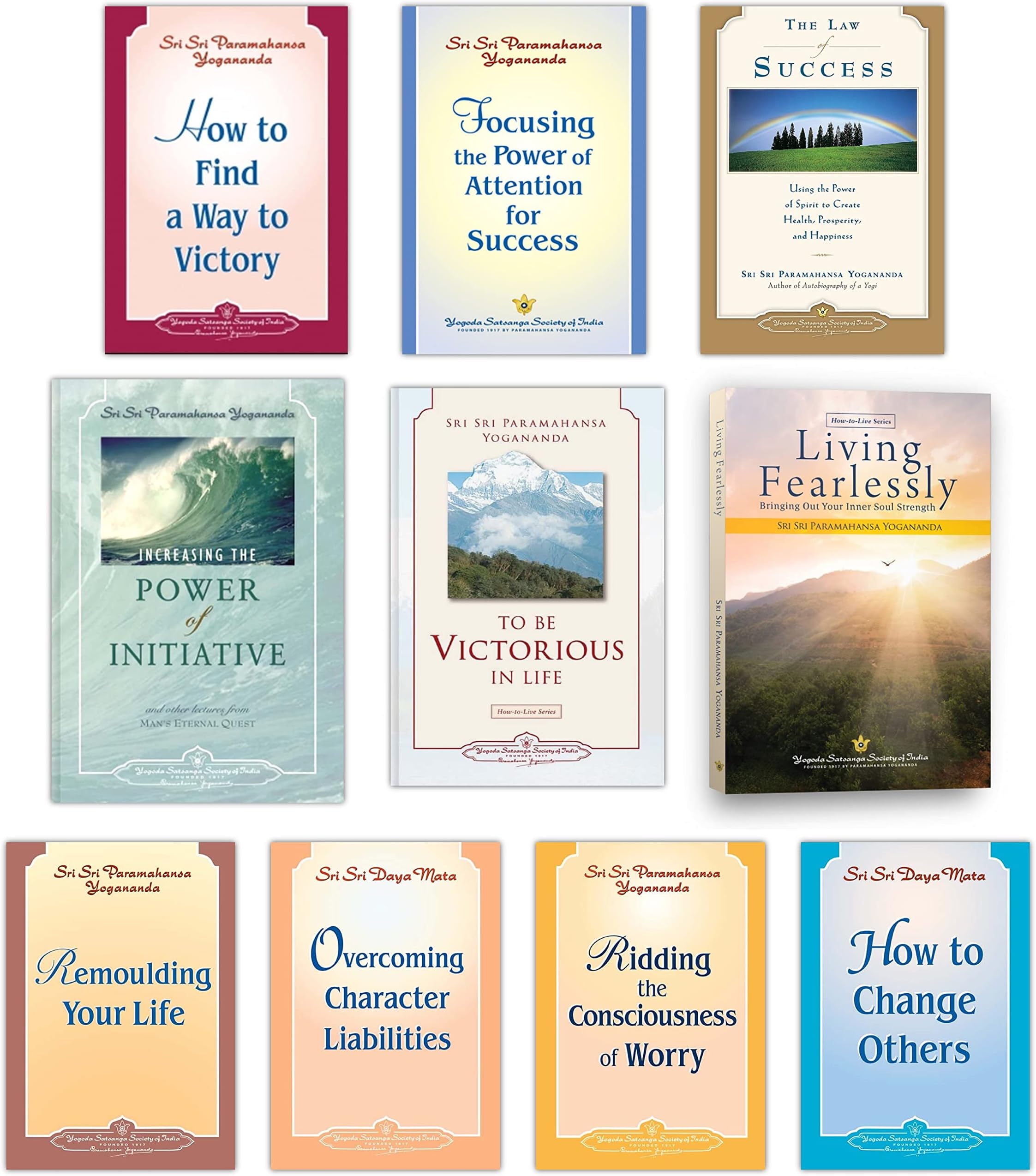 Paramahansa Yogananda Books on Success | Self Help | Improving Focus & Concentration | Overcoming Fear & Worry | Initiative | Personality Development | Inspirational How to Live English Books Combo