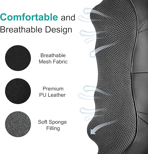 Miniatura 3 de Shiatsu masajeador de espalda y cuello con calor, tejido profundo amasador de espalda masajeador para aliviar el dolor