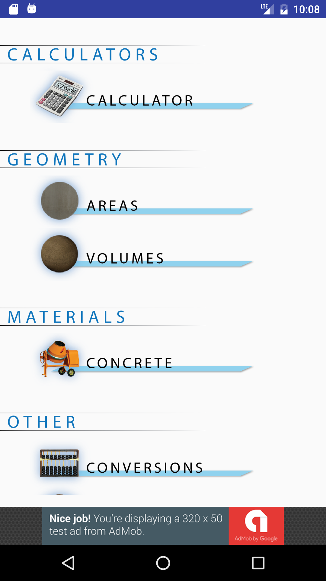 Concrete Calculator App on Amazon Appstore