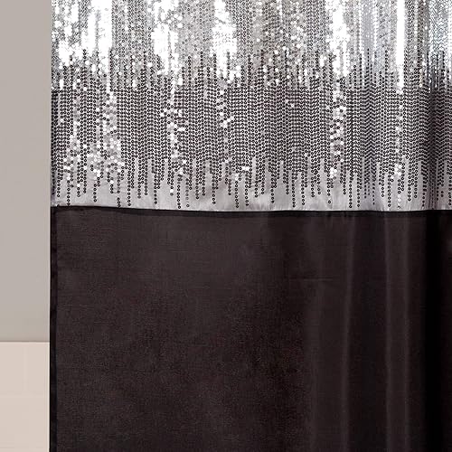 Miniatura 2 de Cortina de ducha modelo Night Sky de la marca Lush Decor Poliéster NegroGris Estándar