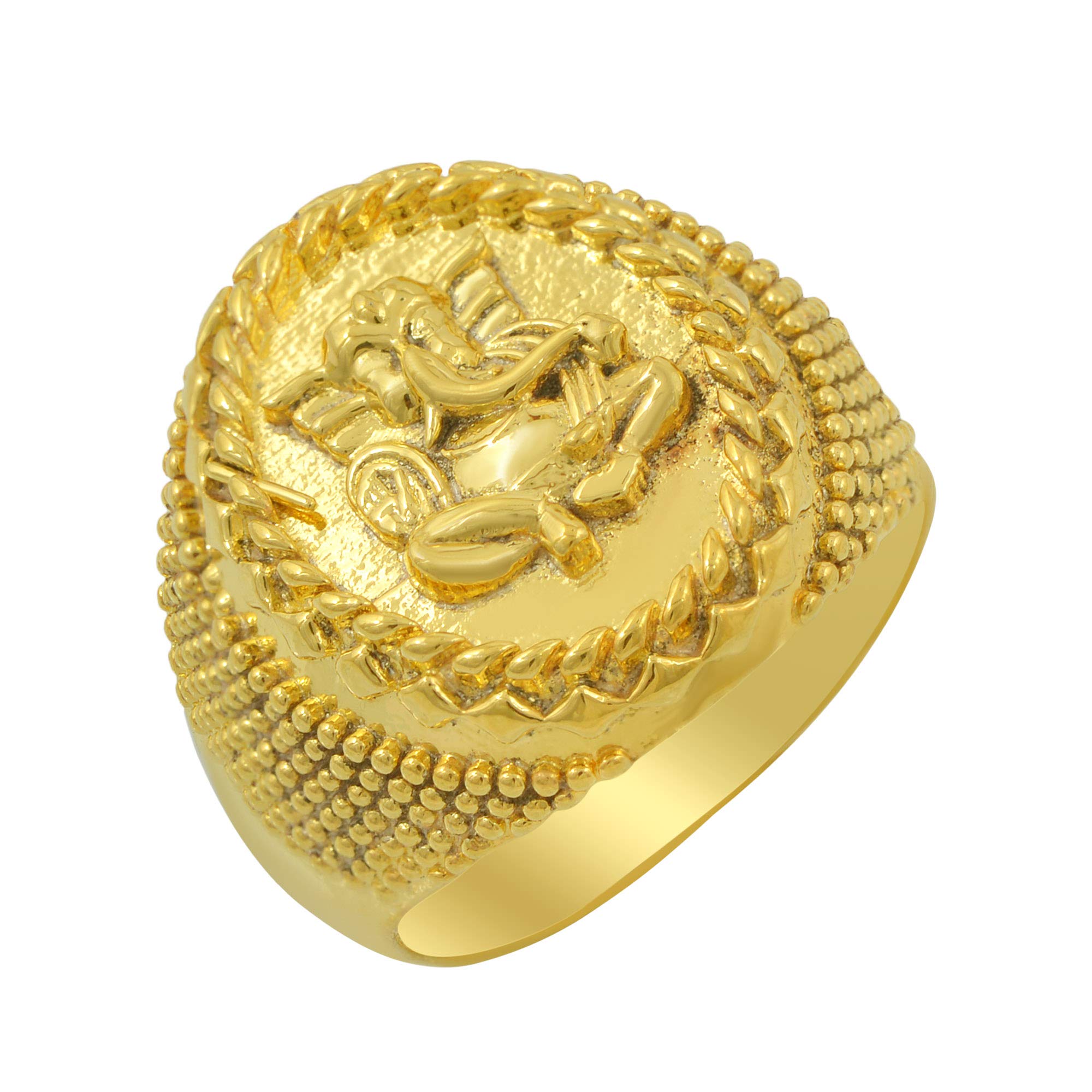 Memoir Gold plated, Ganesh Ganpati Fashion wedding Free size Finger ring Men (B0841KJCSB) Amazon Price History, Amazon Price Tracker