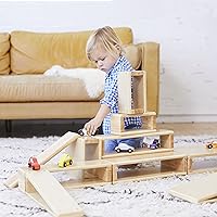 Vista 7 de ECR4Kids Hollow Block Set, Wooden Toys, Natural, 18-Piece